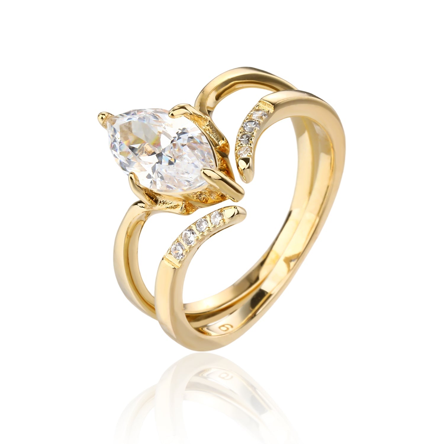 טבעת בציפוי זהב 14K